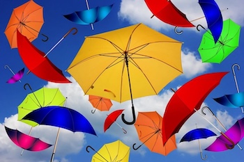 Free umbrella colour the atmosphere illustration