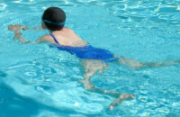 Lady swimming
